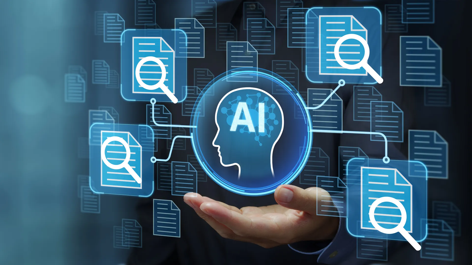 Enterprise AI + CRM workflow visual